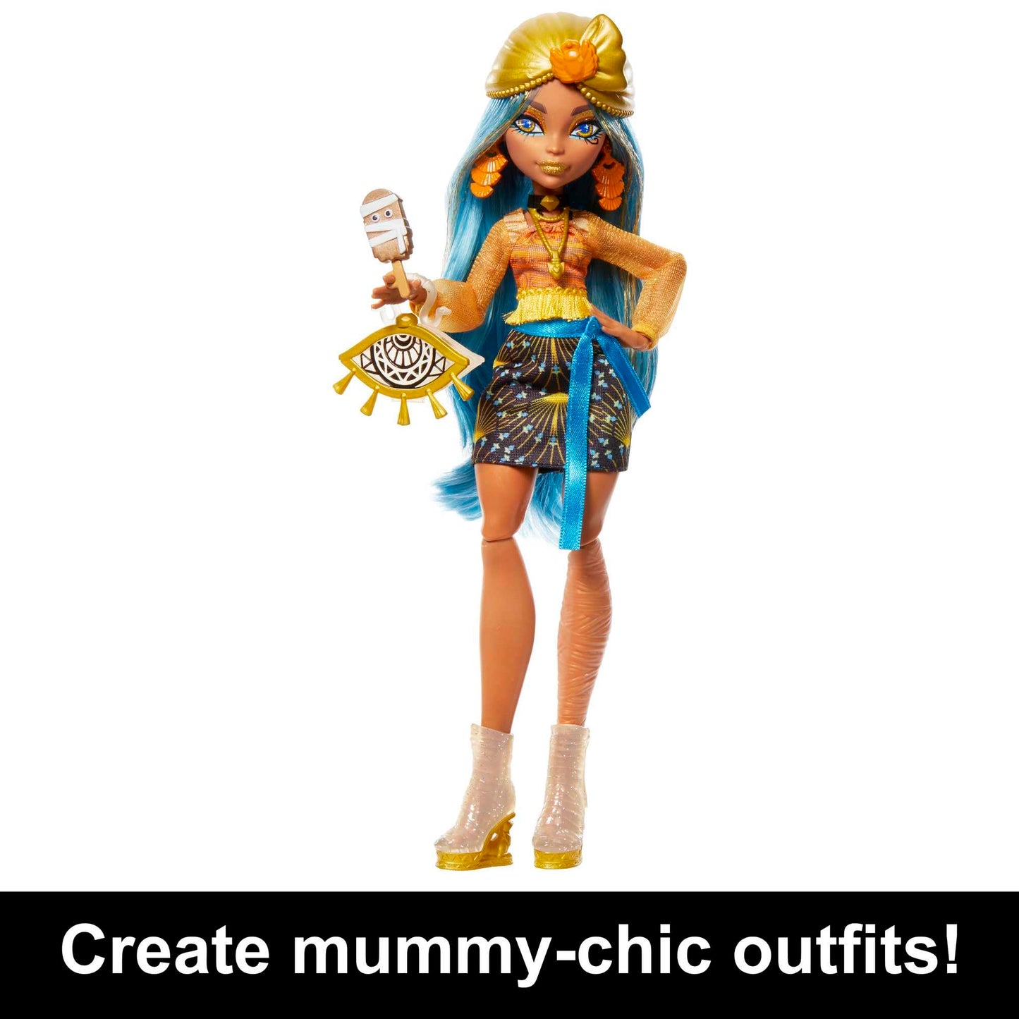 Monster High Doll and Fashion Set, Cleo De Nile, Skulltimate Secrets: Fearide...