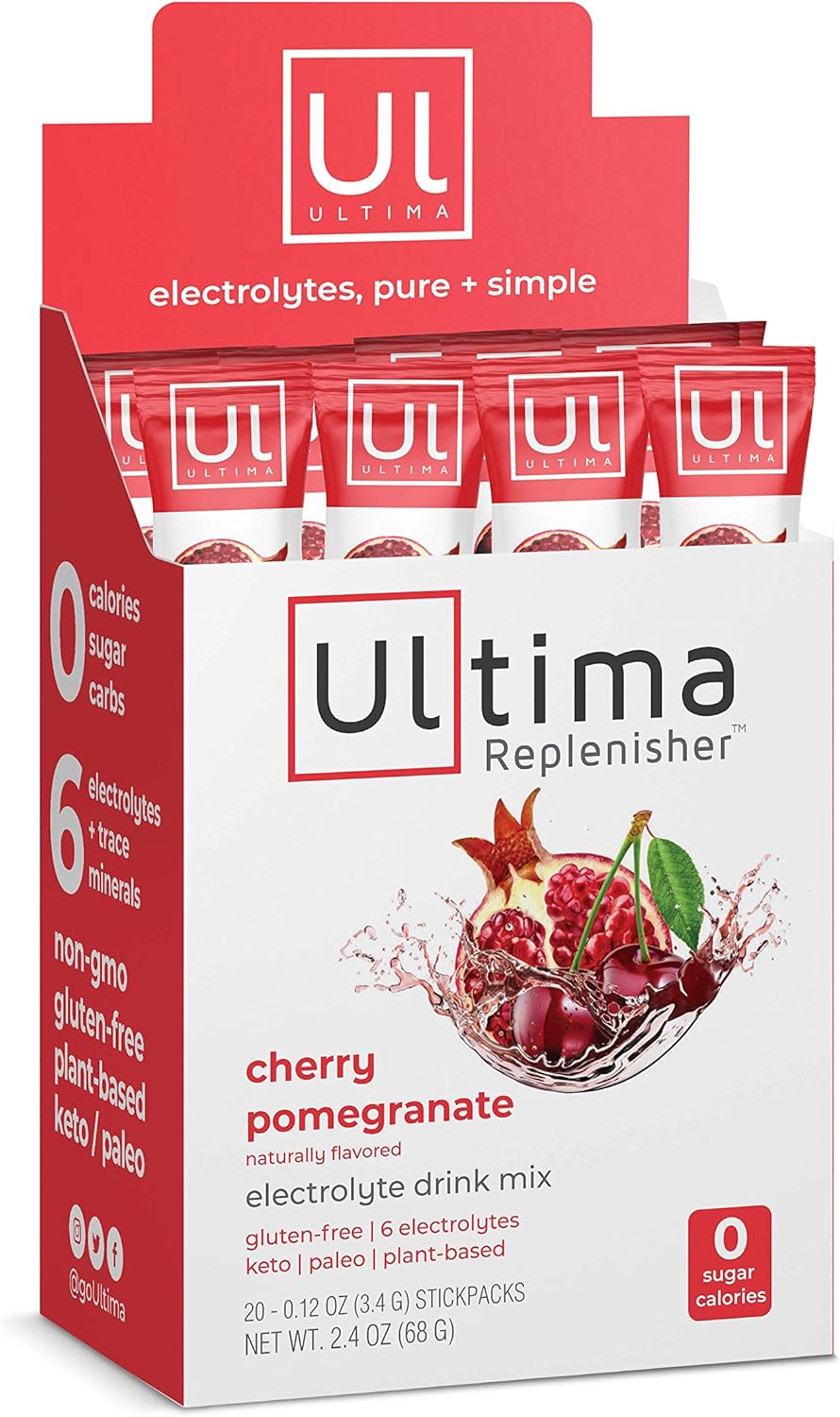 Ultima Health Products - Ultima Replenisher Electrolyte Powder Cherry Pomegranate - 20 Packet(s)