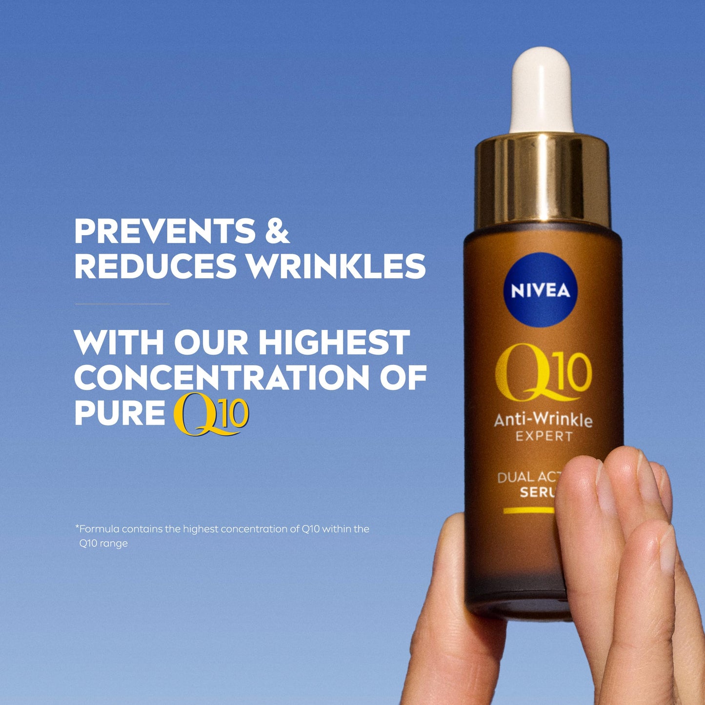 NIVEA Q10 Anti-Wrinkle Expert Dual Action Serum (30ml), Anti Ageing Face Seru...