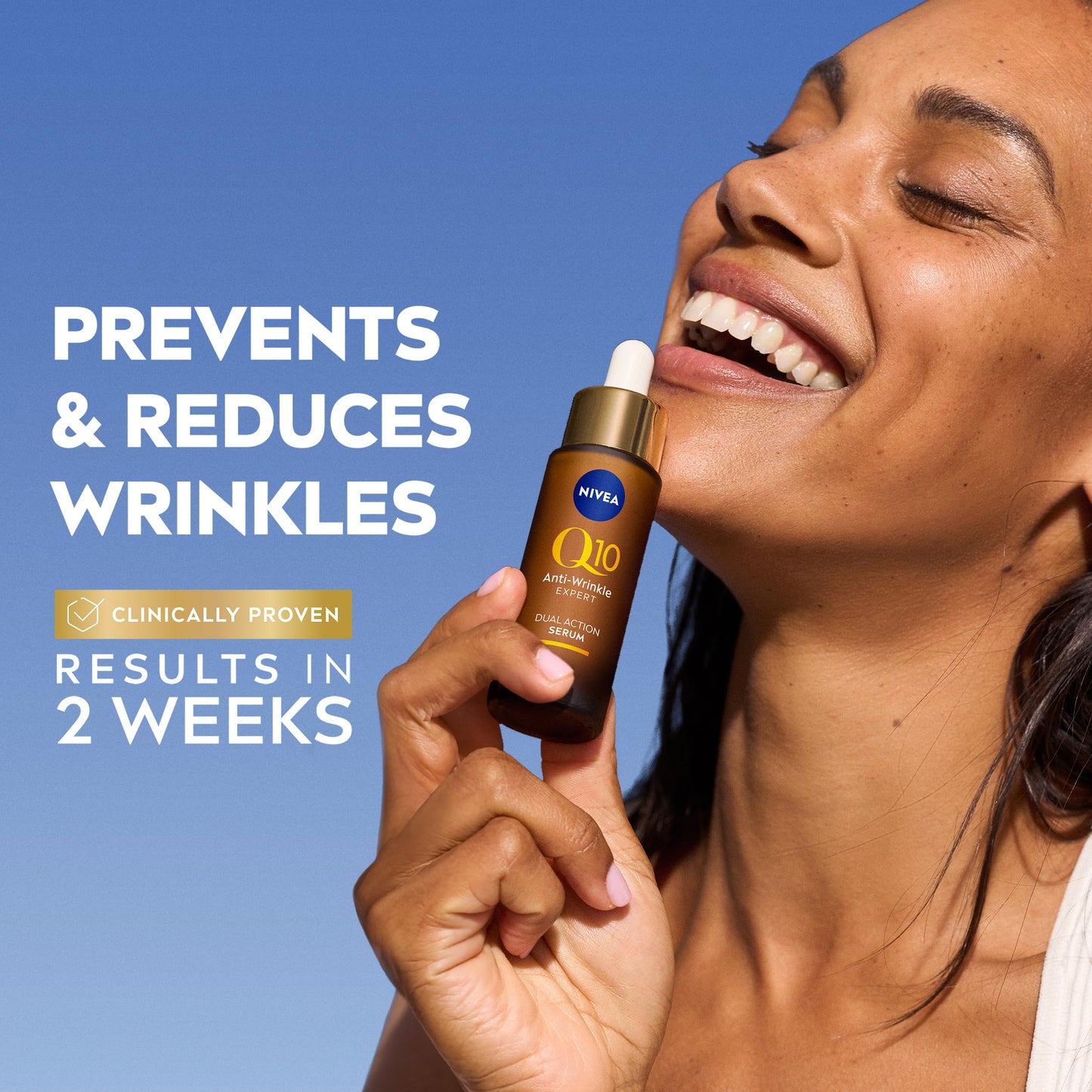 NIVEA Q10 Anti-Wrinkle Expert Dual Action Serum (30ml), Anti Ageing Face Seru...
