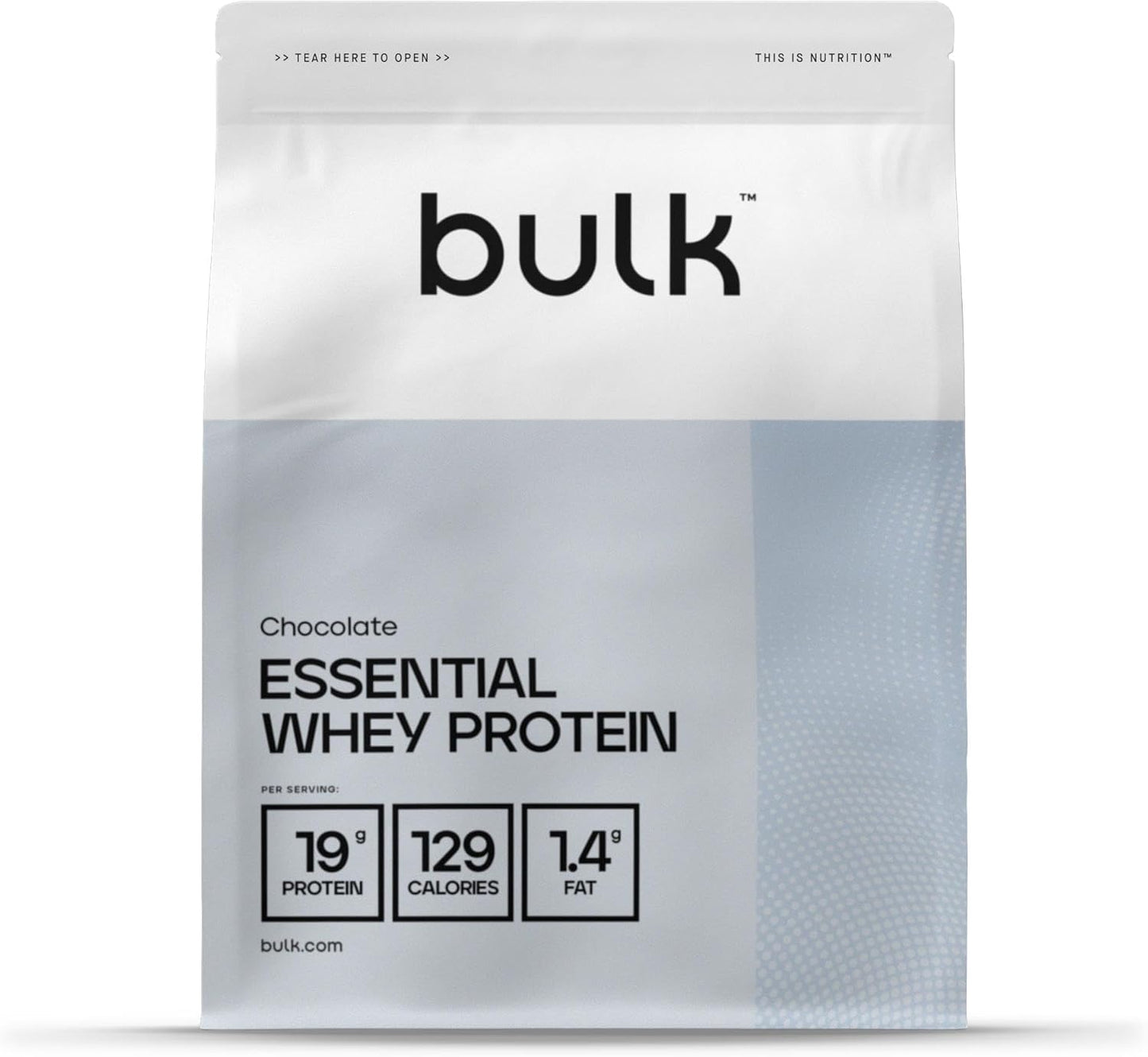 Bulk Essential Whey Protein Powder Shake, Chocolate, 1 kg, 28 Servings
