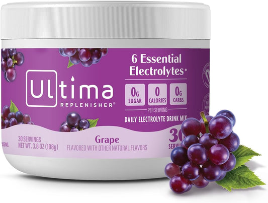 Ultima Health Products - Ultima Replenisher Electrolyte Powder 30 Servings Grape - 3.6 oz.