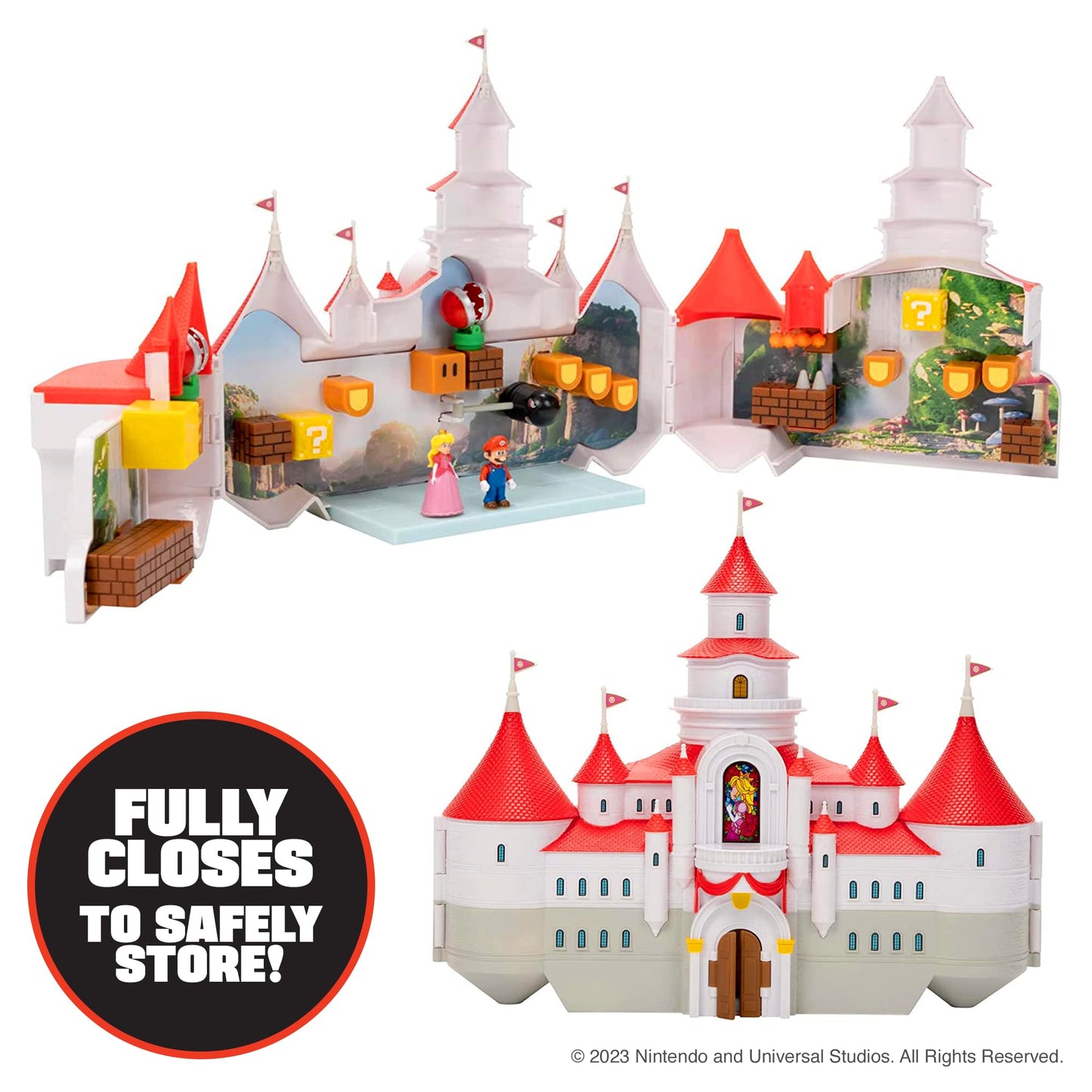 THE SUPER MARIO BROS. MOVIE � Mushroom Kingdom Castle Playset with Mini 1.25�...
