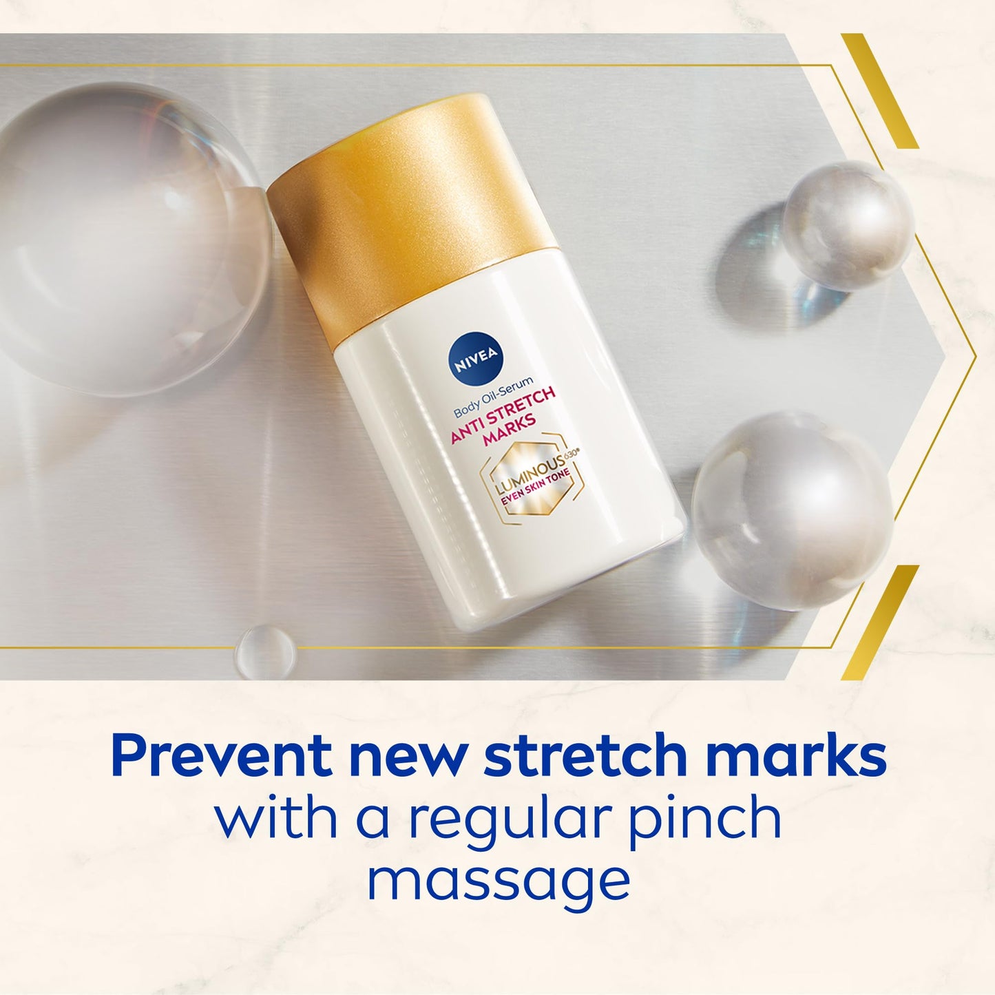 NIVEA Luminous 630 Body Oil Serum Anti Stretch Marks (100ml), Skincare Serum ...