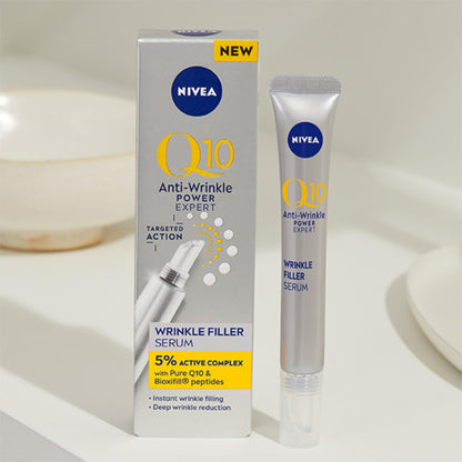 NIVEA Q10 Anti-Wrinkle Power Expert Wrinkle Filler Serum (15ml), Face Serum w...