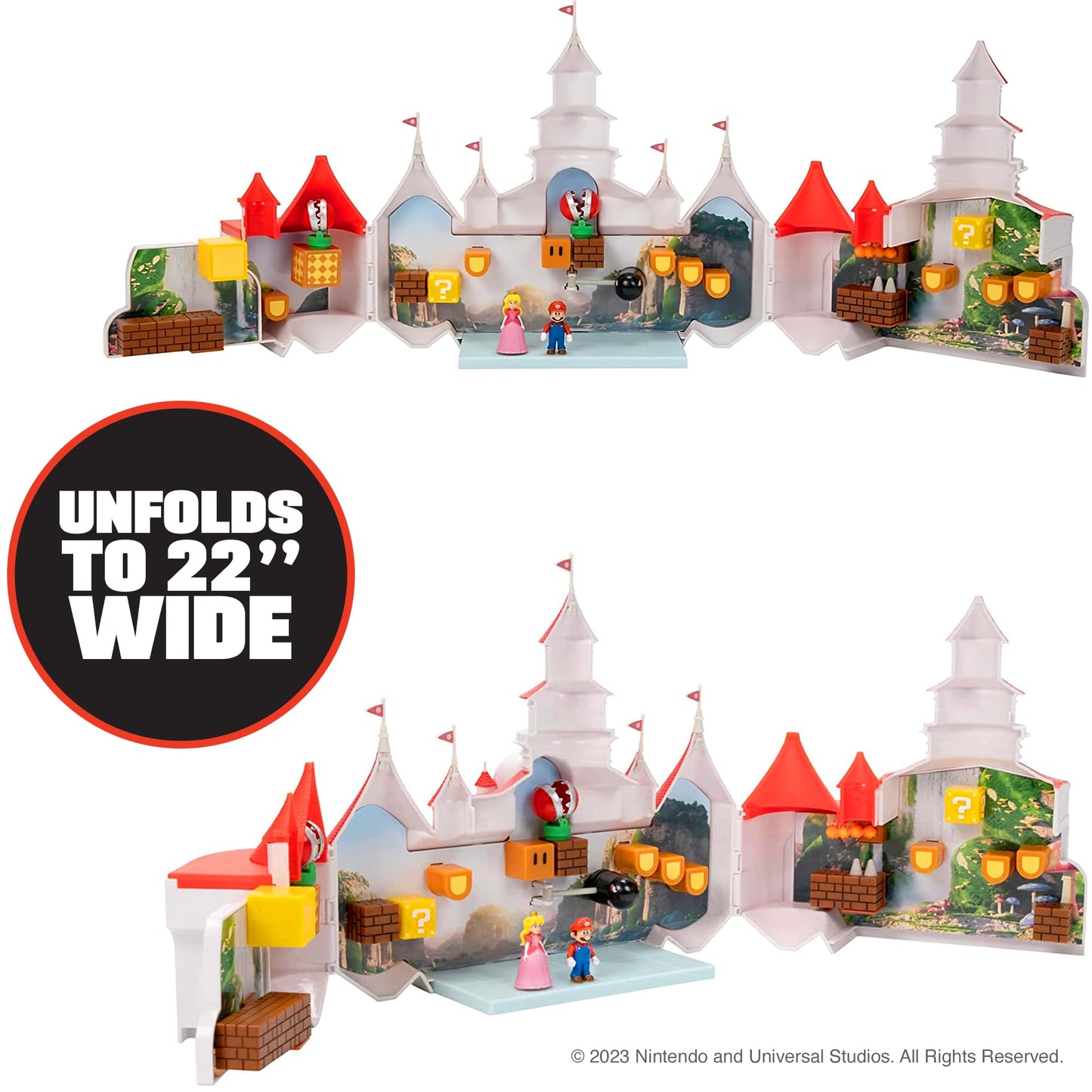 THE SUPER MARIO BROS. MOVIE � Mushroom Kingdom Castle Playset with Mini 1.25�...