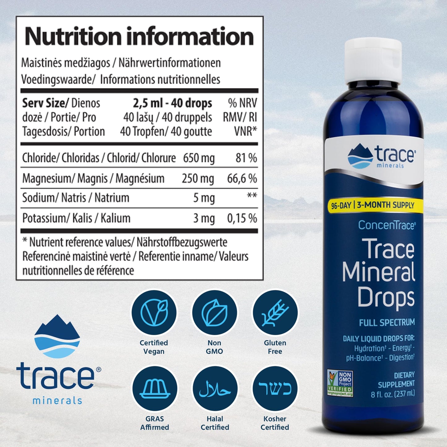 ConcenTrace Mineral Drops | ConcenTrace Electrolyte Drops | pH Balanced Liqui...