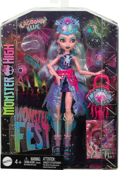 Monster High Lagoona Blue Doll with Glam Monster Fest Outfit and Festival The...